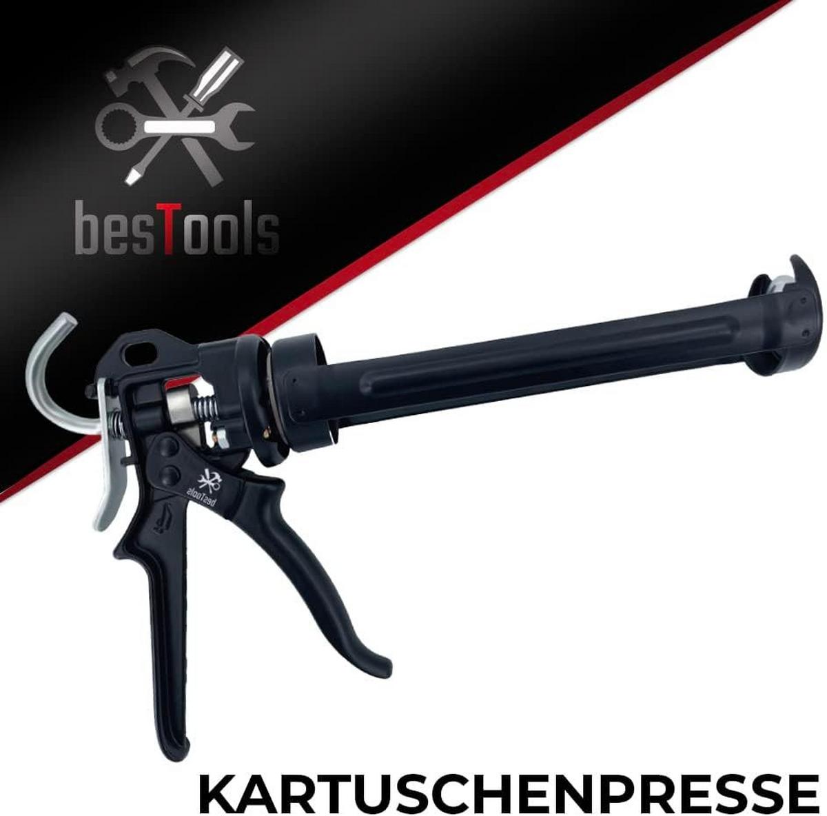 KARTUSCHENPRESSE für 150x310 ml Kartuschen - Schwarz, Kunststoff/Metall - bestTools