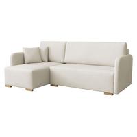 ECKSOFA Como L - Creme/Naturfarben, Holz/Textil (220/140cm) - MIRJAN24