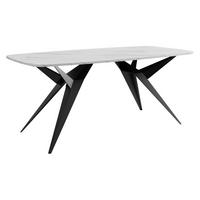 ESSTISCH ausziehbar Axis - Schwarz/Weiß, Holzwerkstoff/Metall (90/160/76cm) - MIRJAN24