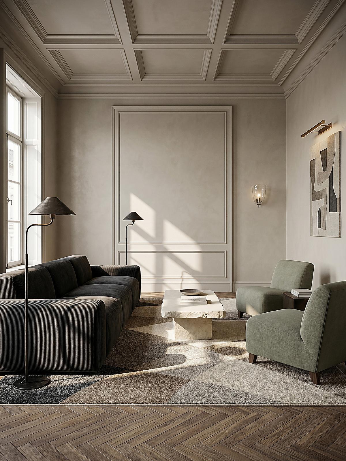 TEPPICH Niederflor Abstrakt THUR Polypropylen Grau 80 x 140 cm - Beige, Textil (80/140cm) - KADIMA DESIGN