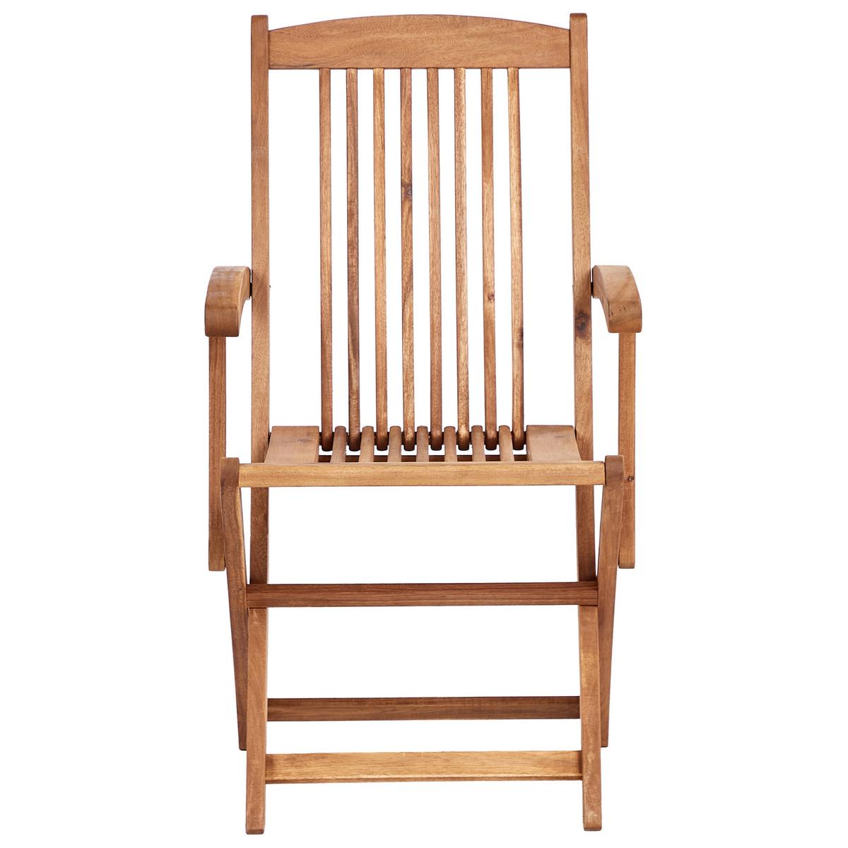 GARTENTISCH-SET 6-Sitzer Heller Holzfarbton mit Sonnenschirm Maui II - Hellbraun/Beige, Holz - Beliani