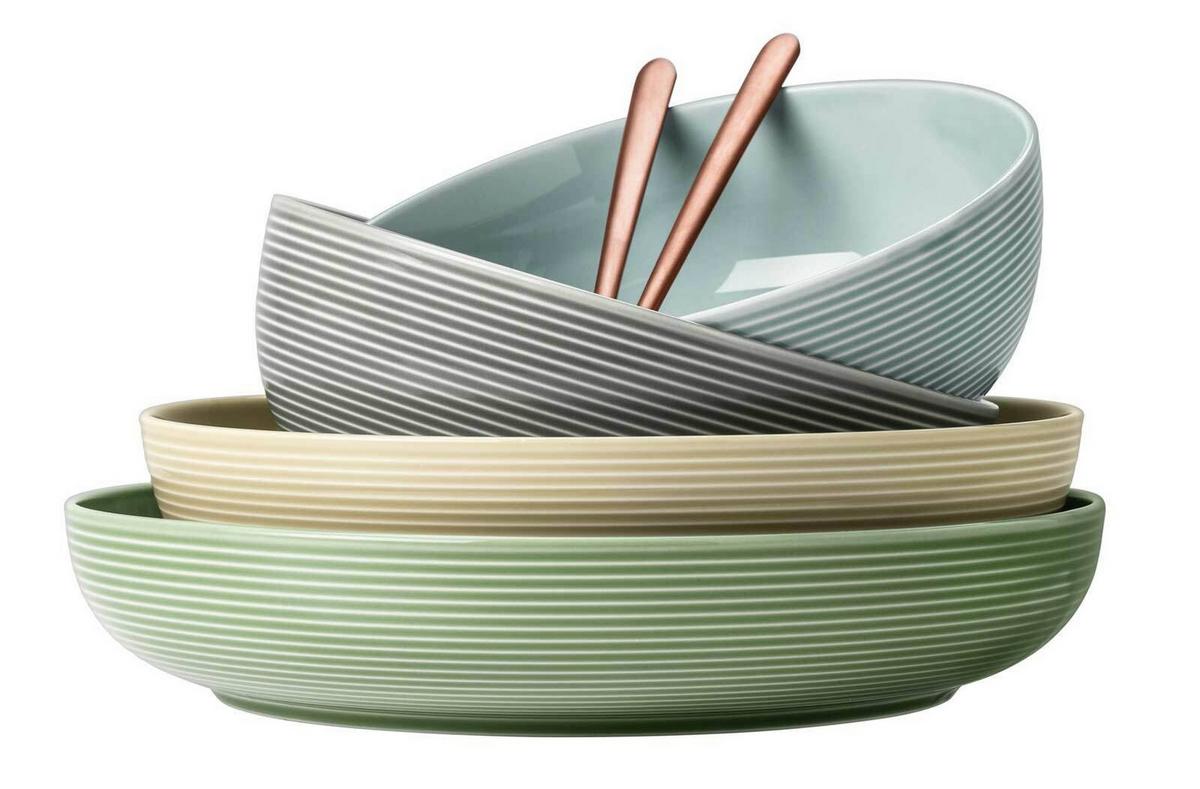 FOODBOWL Beat Color Glaze Sandbeige 20/25/28 cm 3-tlg. - Beige, Keramik (1cm) - Seltmann Weiden