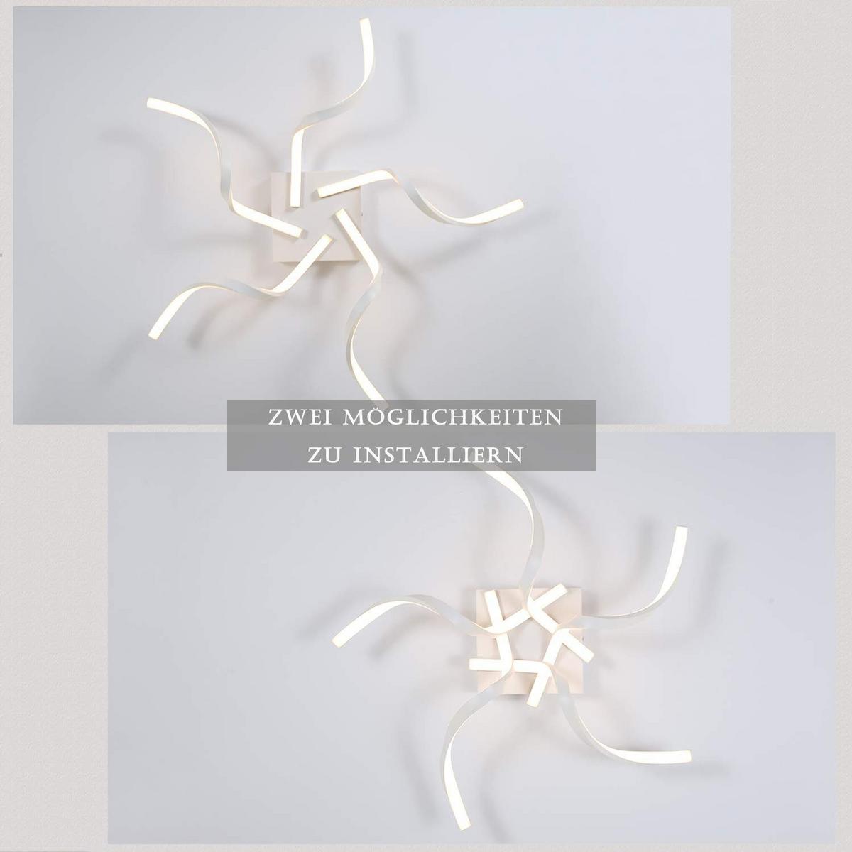 LED-DECKENLEUCHTE Paulina 65/65/14 cm - Weiß, Metall (65/65/14cm) - Nettlife