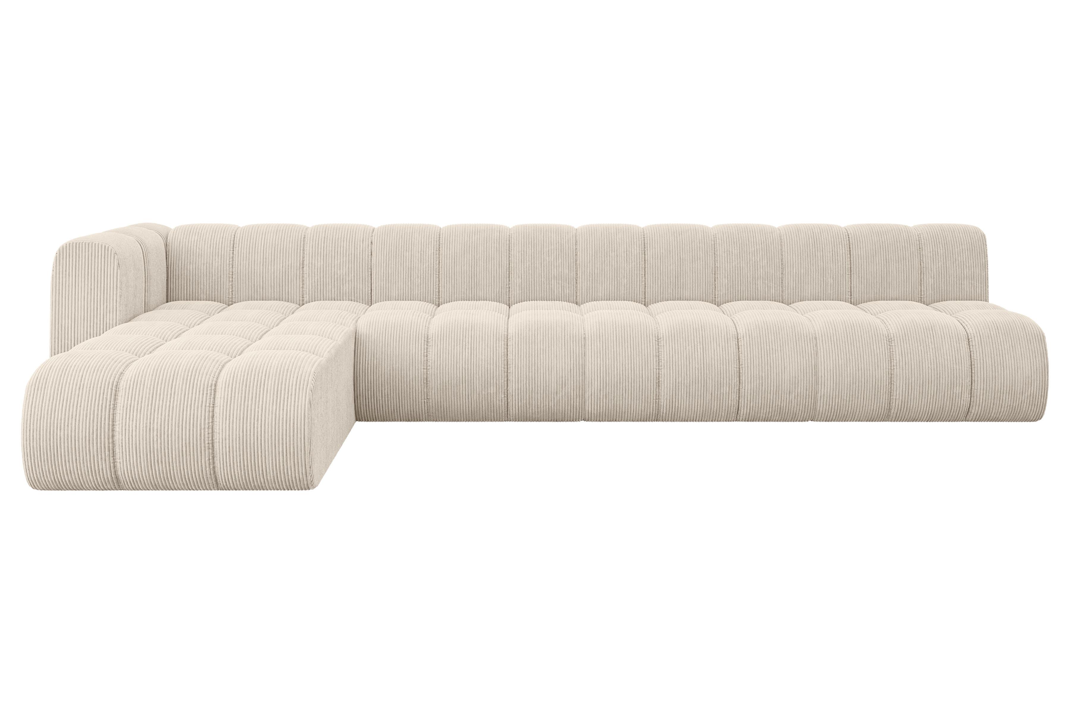 ECKSOFA modulares Sofa Darnel-L3 - 387x177x70 cm Beige - Beige, Holzwerkstoff/Textil (387/177cm) - ALTDECOR