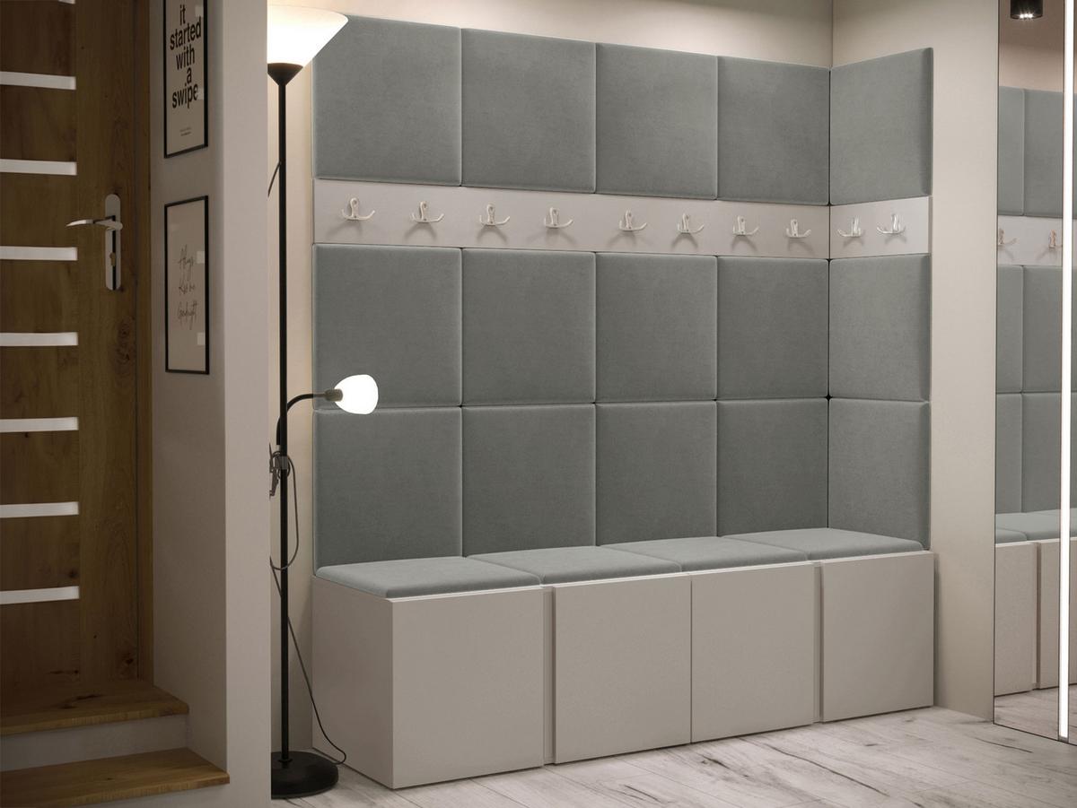 GARDEROBEN-SET Orion II - Kaschmir/Grau, Holzwerkstoff/Kunststoff (168/186/46cm) - MIRJAN24