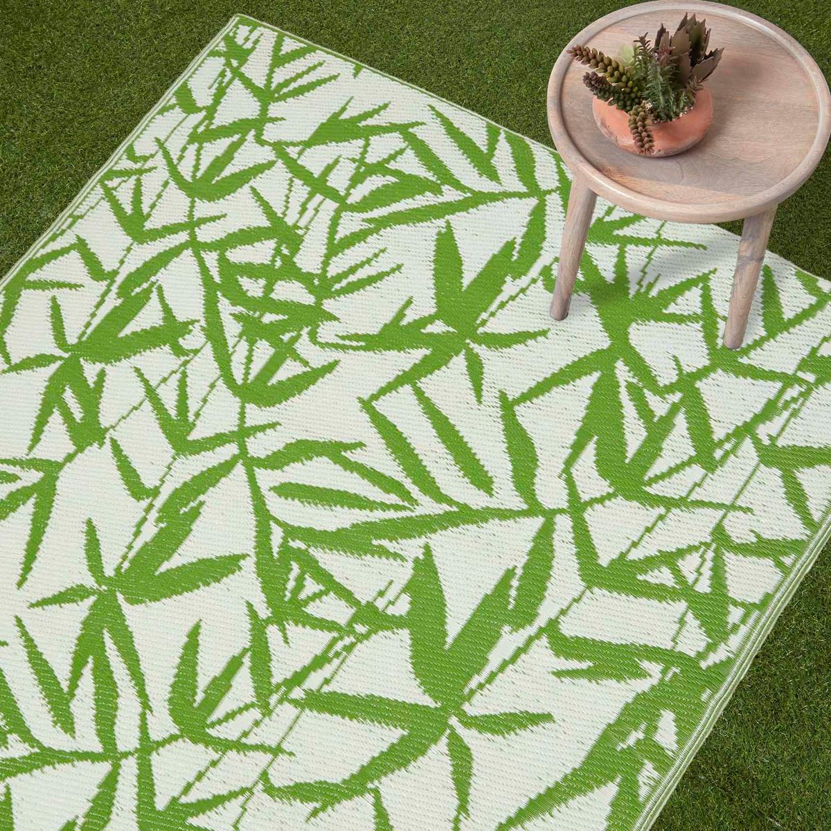 OUTDOORTEPPICH Zena, floral gemustert 150/240 cm - Grün, Kunststoff (150/240cm) - Homescapes