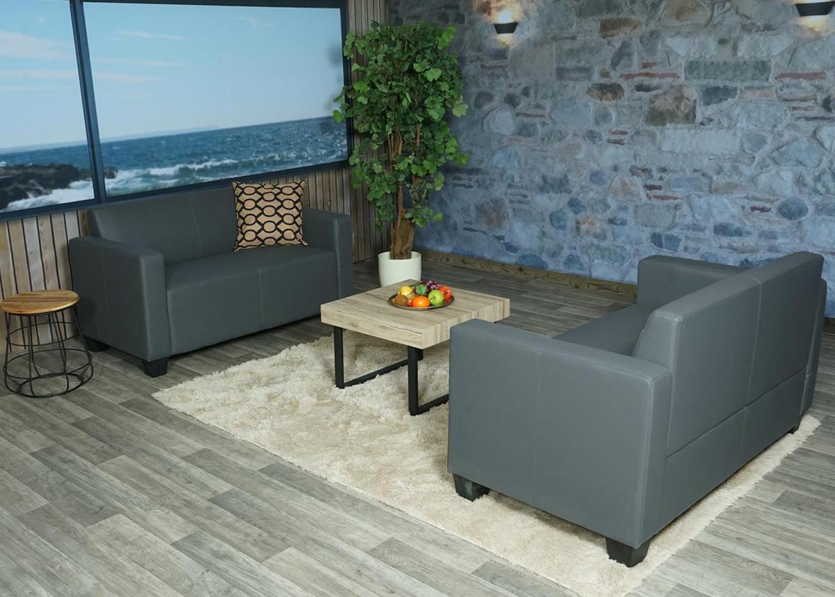 SOFA-GARNITUR Grau - Dunkelgrau/Grau, Textil (136/76/72cm) - MCW