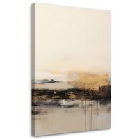 LEINWANDBILD Modernes abstraktes Beige 70x100cm - Beige, Textil (70/100cm) - Feeby