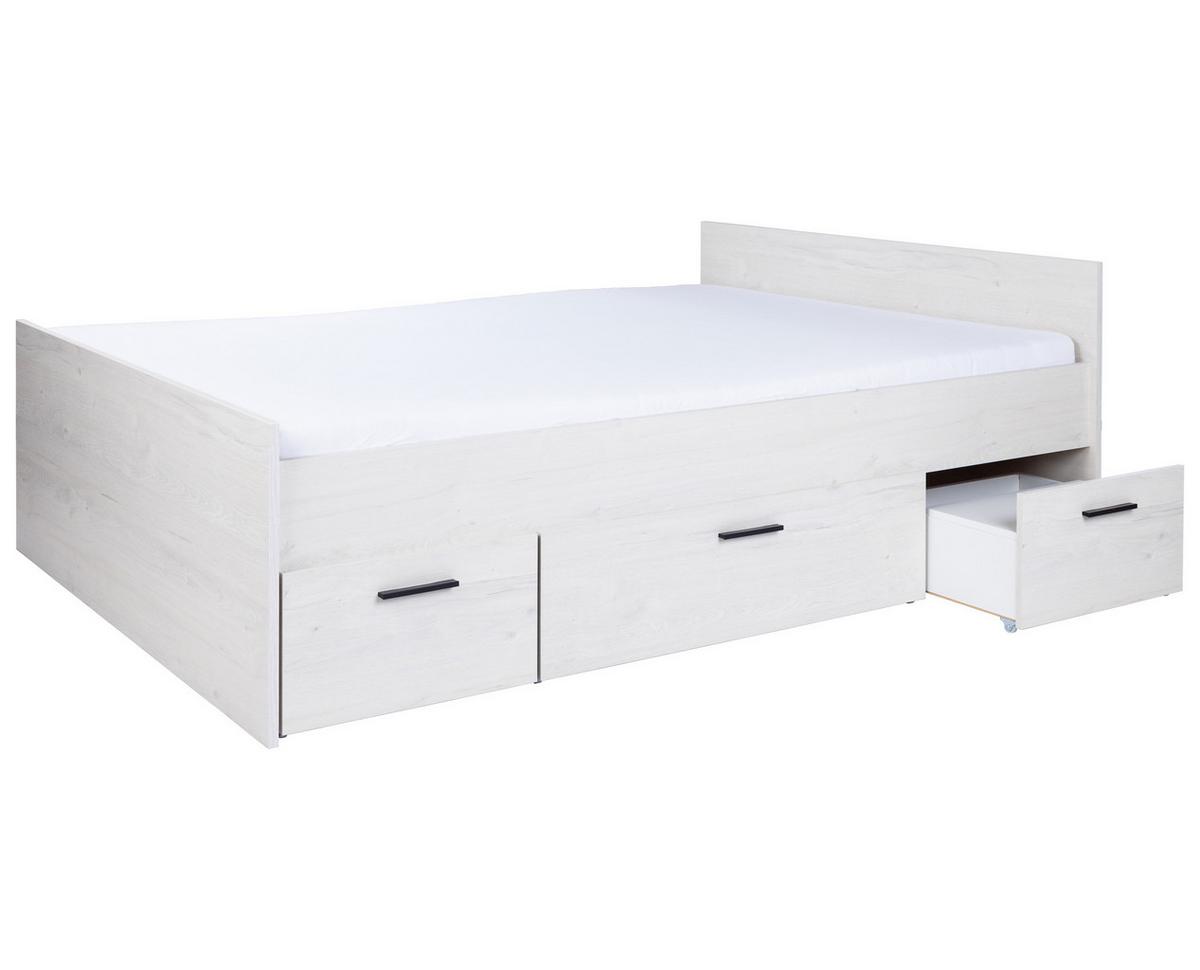 JUGENDBETT Mathea - Eichefarben, Holzwerkstoff/Metall (140/200cm) - arthur berndt