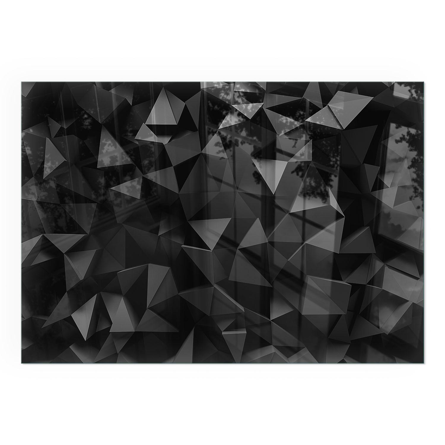 GLASPLATTE für Kamin 100x70 cm - Schwarz, Glas (100/70/0.4cm) - TULUP