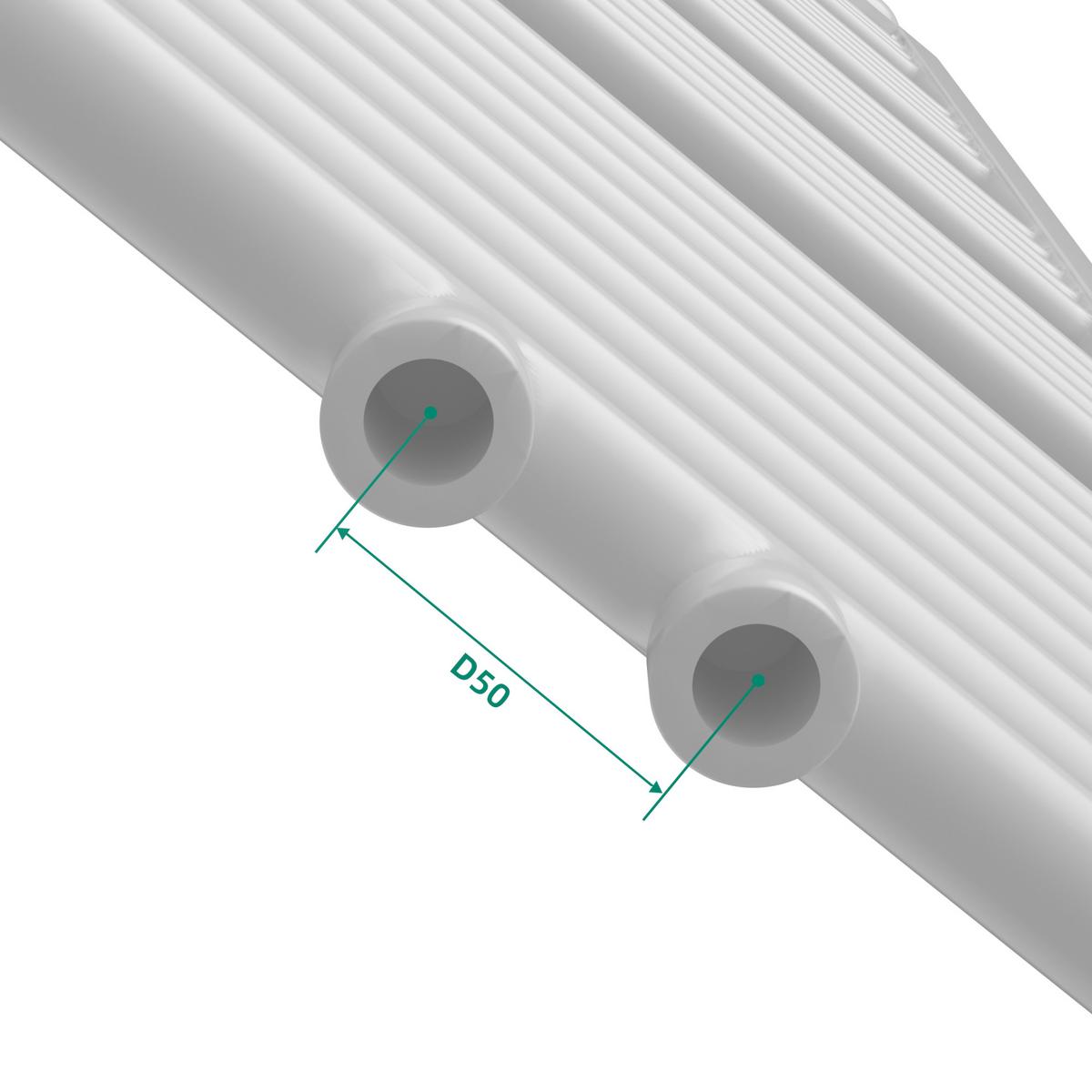 HANDTUCHHEIZKÖRPER Voss I. - Weiß, Metall (50/160/3cm) - [neu.haus]