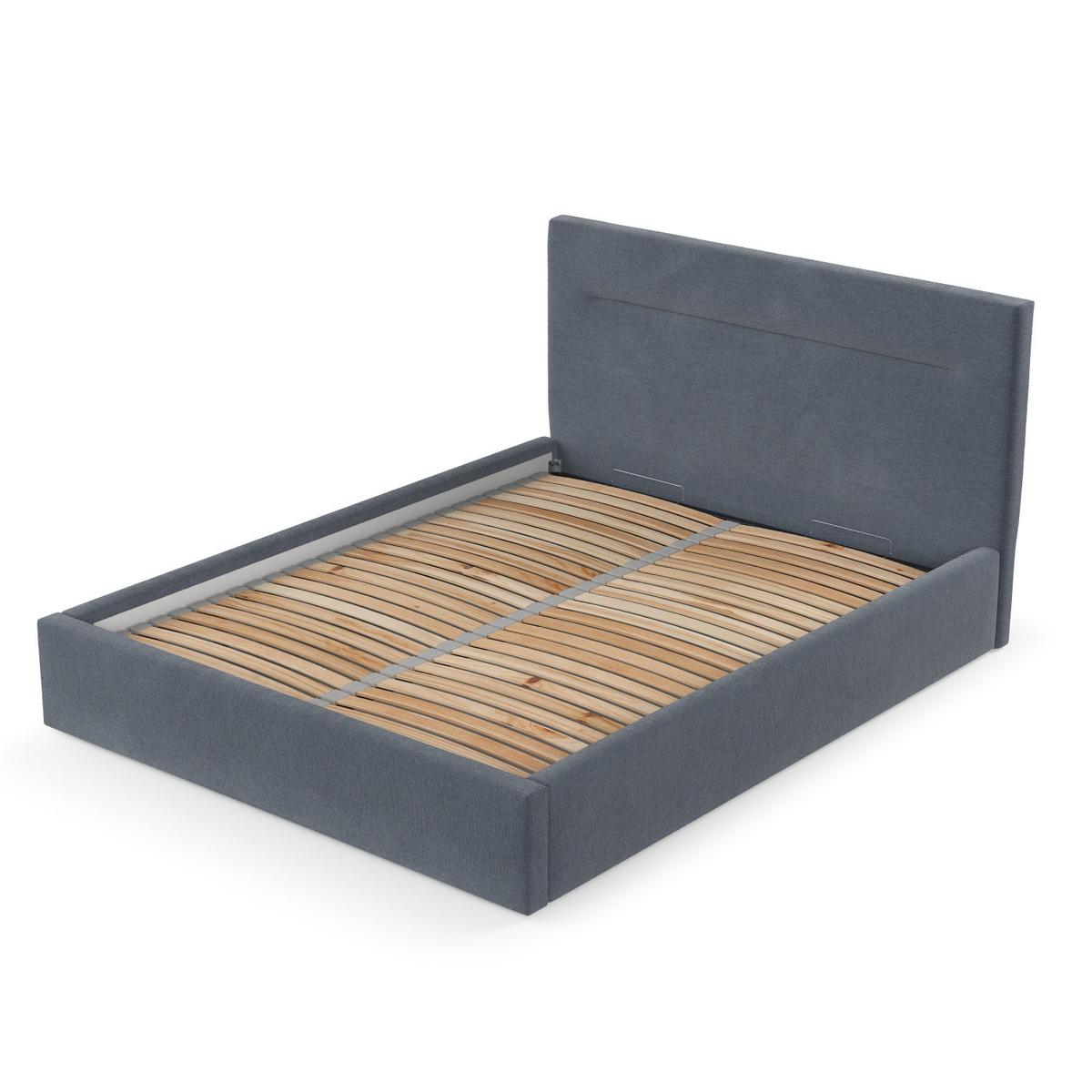 POLSTERBETT Liline 140/200 cm Blau im Asti Stoff - Blau/Schwarz, Holz/Holzwerkstoff (140/200cm) - AltaBeds