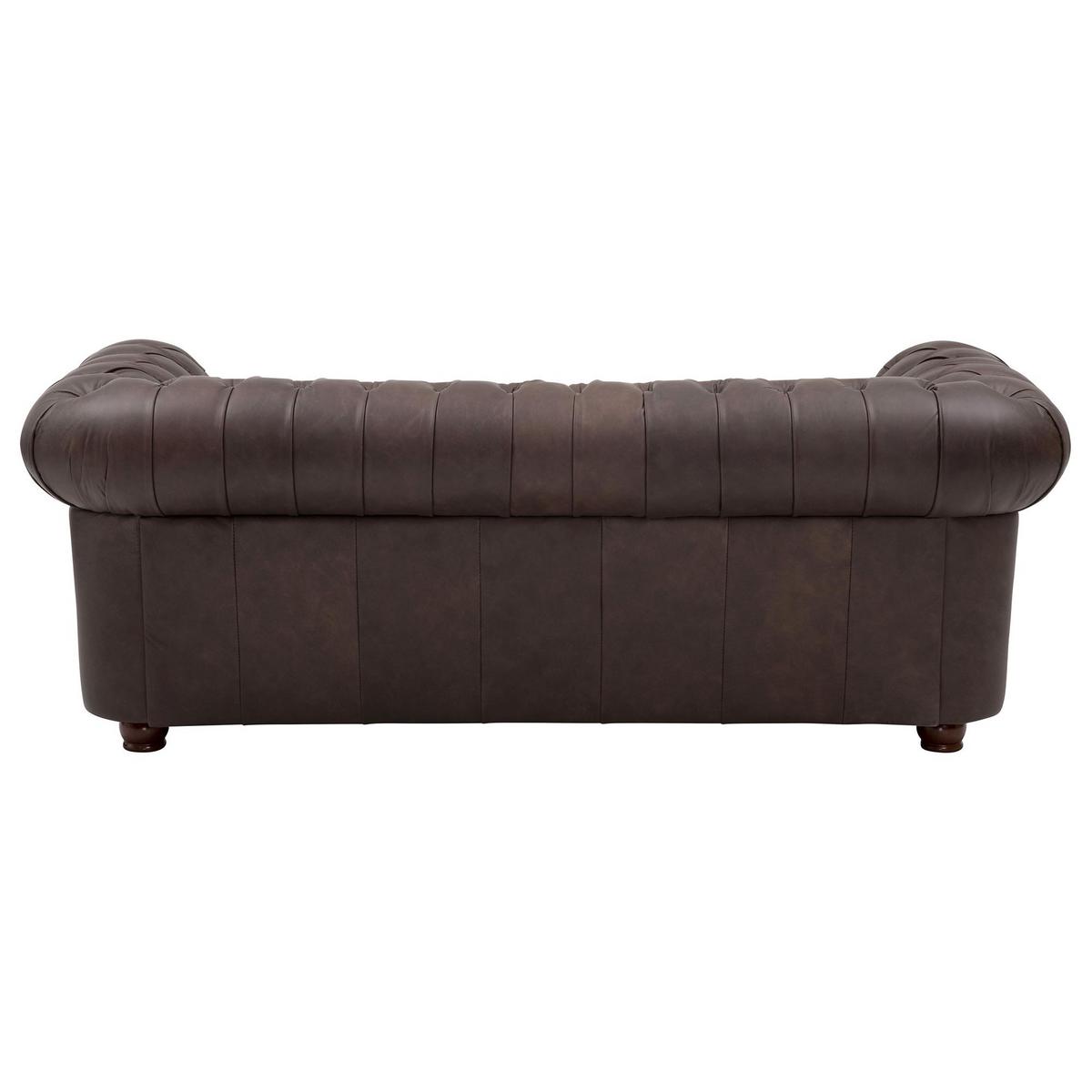 SOFA 3-Sitzer Kath Echtleder (Antikoptik) braun - Braun, Leder (200/74/98cm) - 58aufmkessel