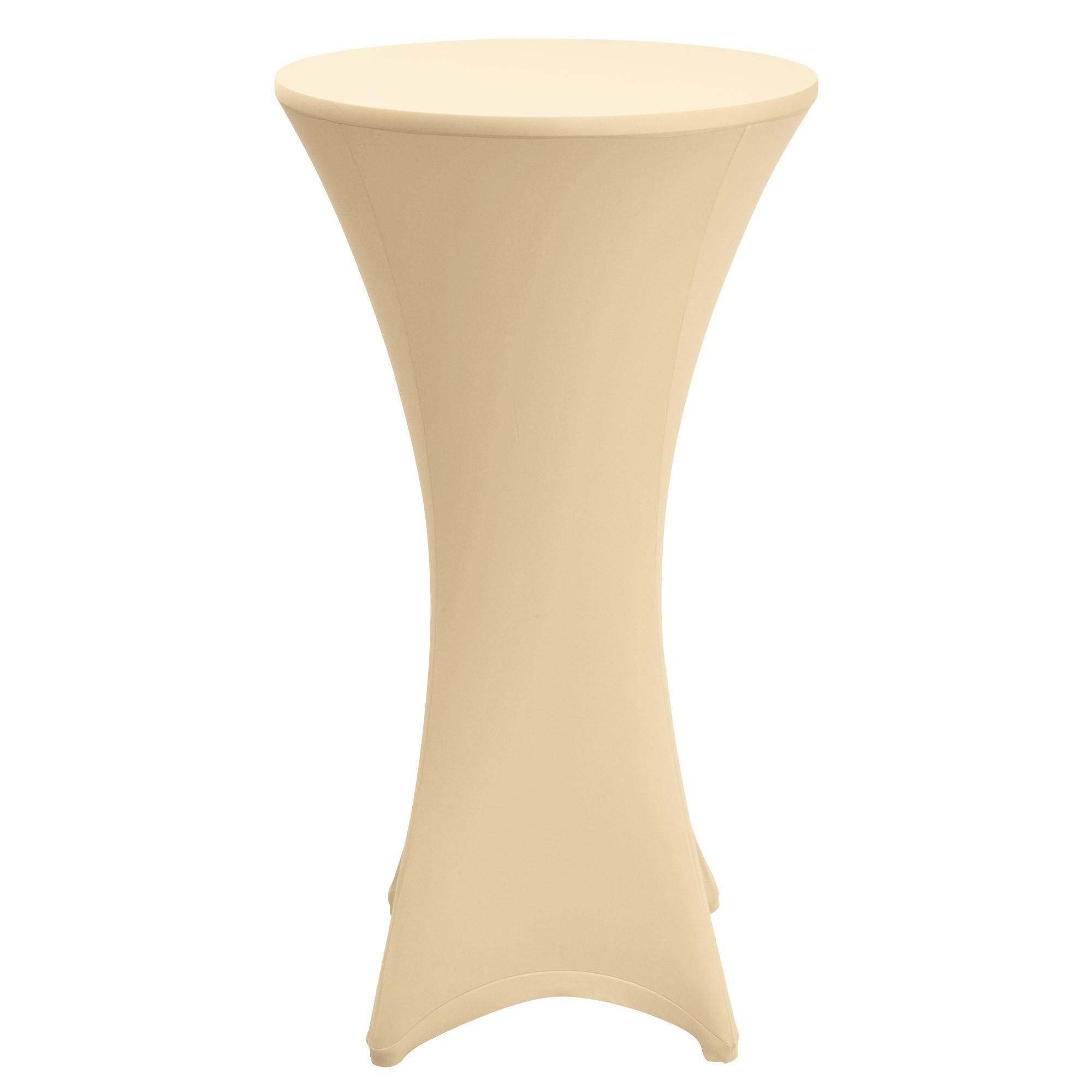 STEHTISCHHUSSE Stella Ø 80 cm Creme - Creme, Textil (80/120cm)