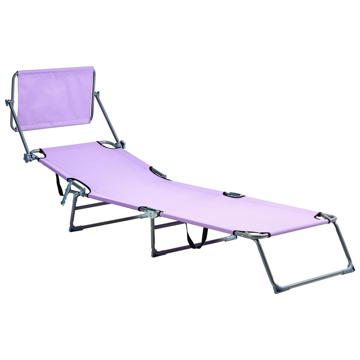 SONNENLIEGE Violett Foligno - Violett, Metall (58/24/201cm)