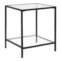 BEISTELLTISCH Norrtälje - Transparent, Glas (45/45/55cm) - [en.casa]