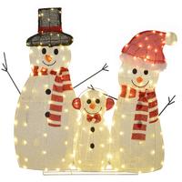 148ER LED Schneemann, Weihnachtsdeko in warmweiß, Weihnachtsbeleuchtung - Weiß, Kunststoff/Metall (34/93/67cm) - Outsunny