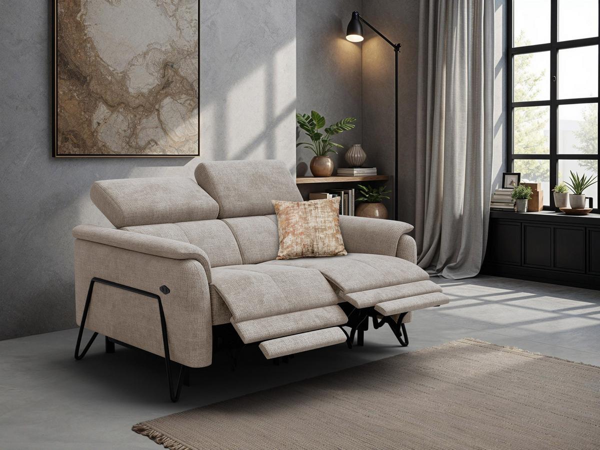 RELAXSOFA RODEN 2-Sitzer, beige - Beige, Holz/Textil (152/82/103cm) - Wozimo