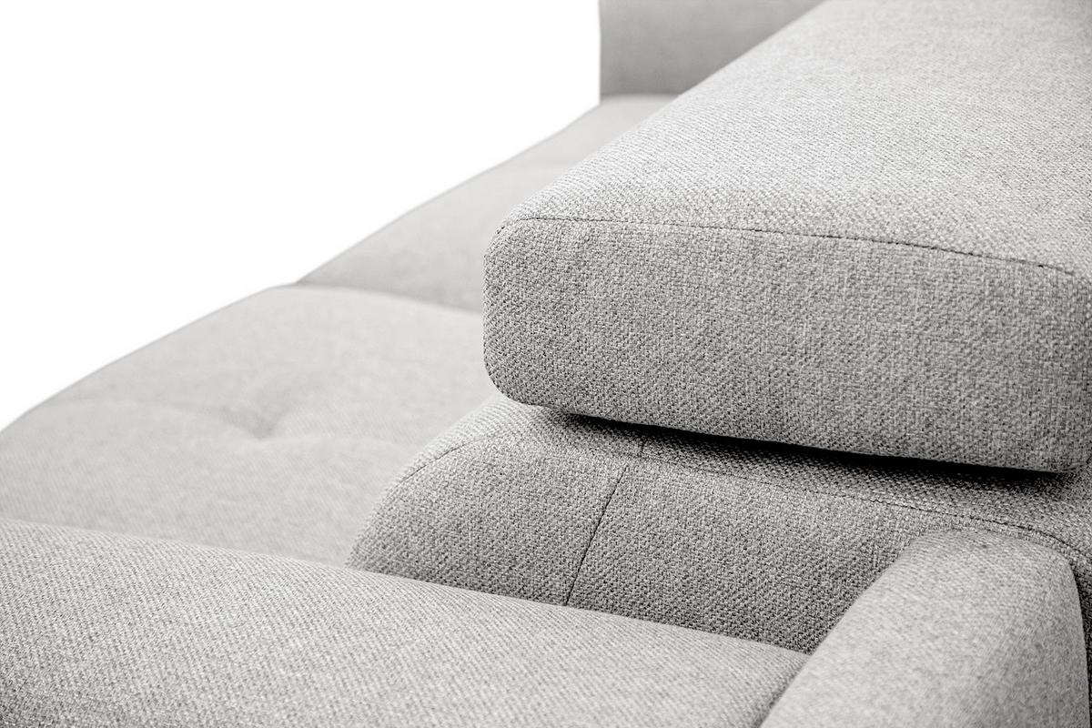 RELAXSOFA MATERA 3-Sitzer mit 2 Relaxfunktionen, hellgrau - Hellgrau/Schwarz, Holzwerkstoff/Textil (212/82/103cm) - Wozimo