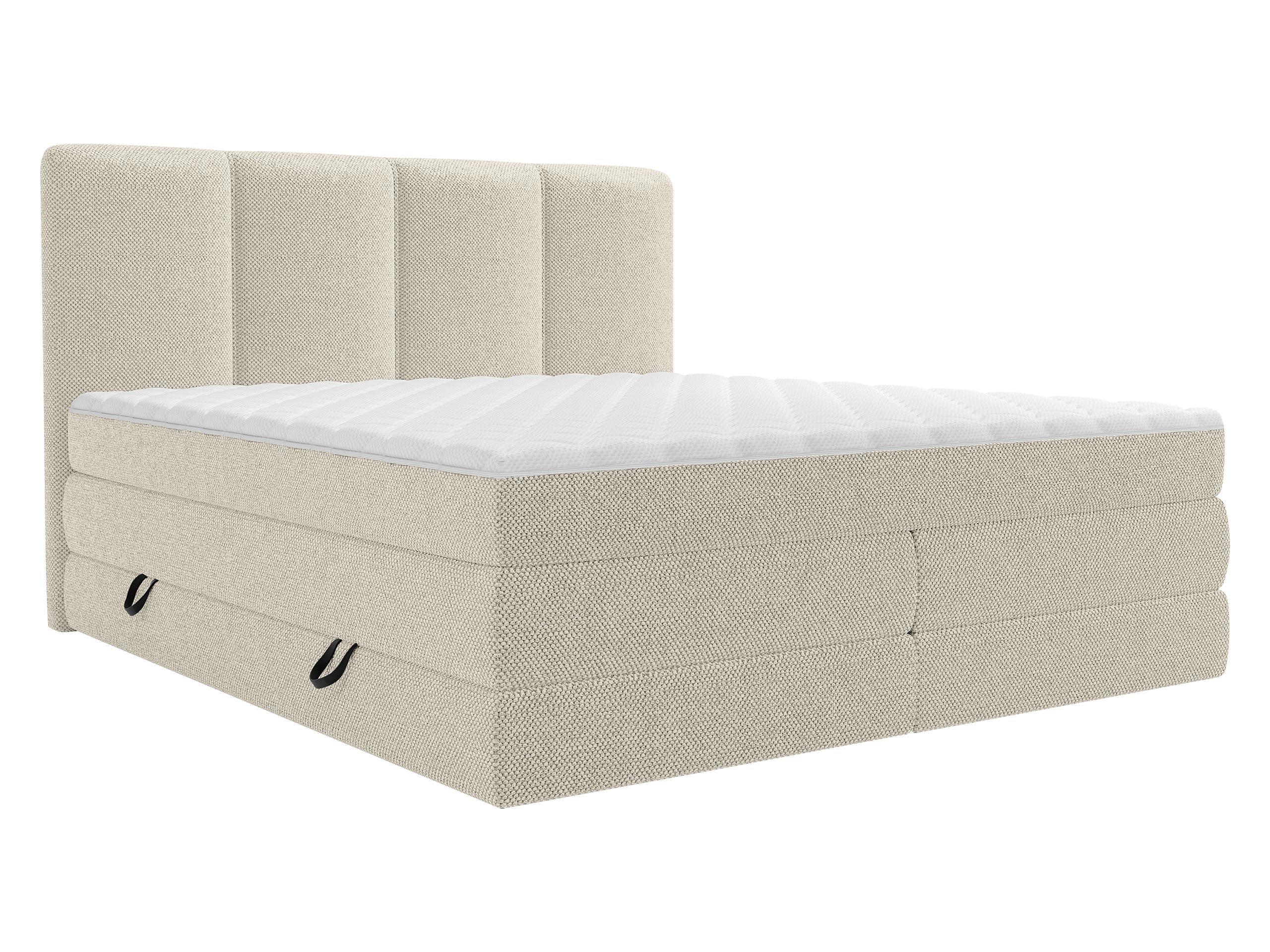BOXSPRINGBETT Point - Hellgrau, Holz/Holzwerkstoff (180/200cm) - MIRJAN24
