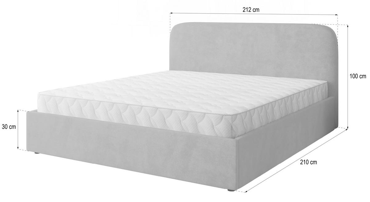 POLSTERBETT RENIVE K 200x200 cm mit Bettkästen - Gelb - Gelb, Holz/Textil - MASSENO