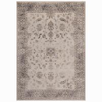 TEPPICH Kurzflor, waschbar, mit floralen Ornamenten, aus Polyester, VERNANTE in Beige-Grau, 240 x 340 cm - Beige, Textil (240/340cm) - KADIMA DESIGN