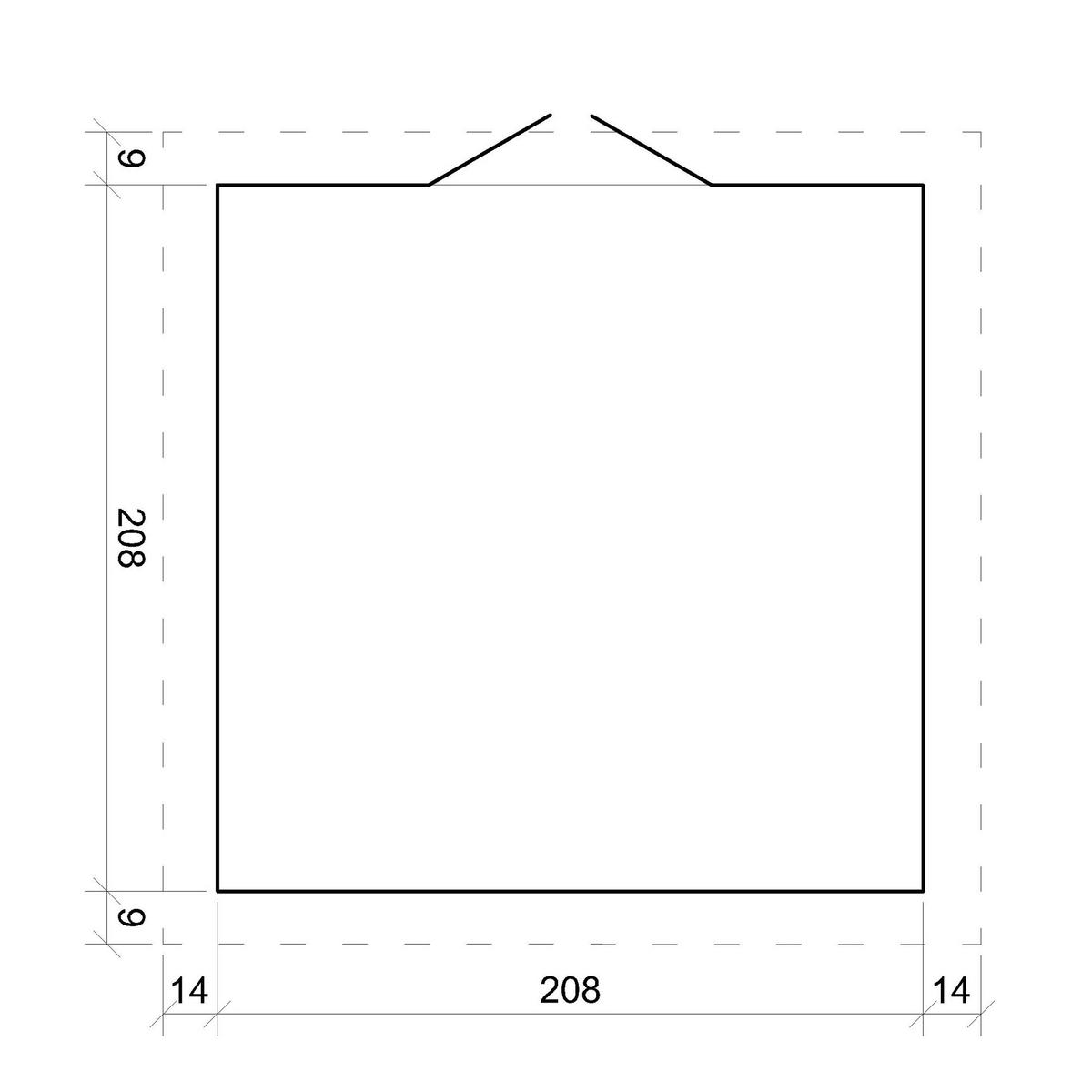 GARTENHAUS HOLZ - B236xL226xH218 cm/ 4,33 m2 - M369F - Beige, Holz (236/218/226cm) - Timbela