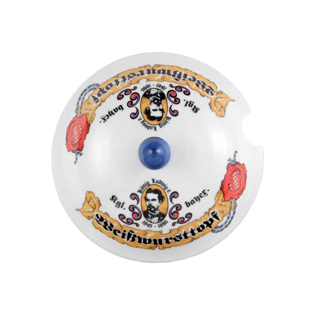 LÖWENKOPFTERRINE MIT DECKEL Compact Bayern bunt 3 l - Multicolor, Keramik (26.5cm) - Seltmann Weiden