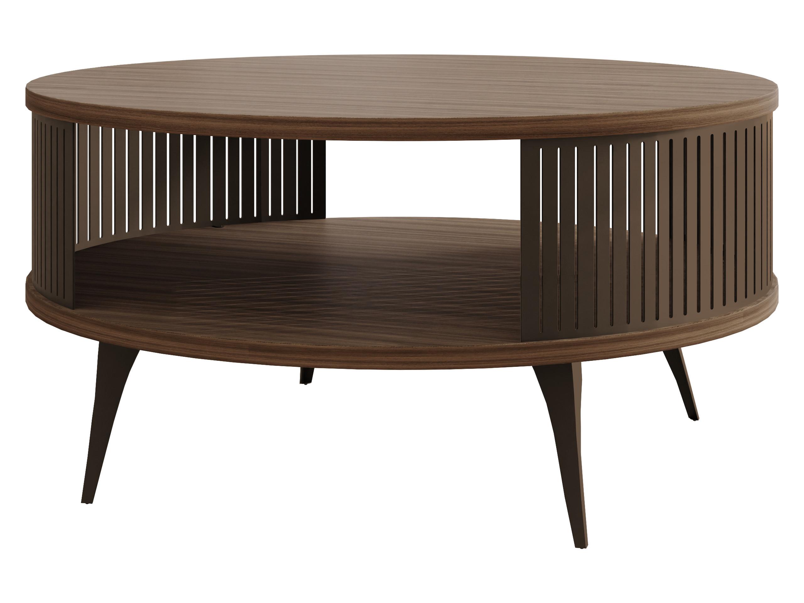 COUCHTISCH Roenni Braun - Nussbaumfarben/Braun, Holzwerkstoff/Metall (75/75/30cm) - MIRJAN24