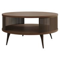 COUCHTISCH Roenni Braun - Nussbaumfarben/Braun, Holzwerkstoff/Metall (75/75/30cm) - MIRJAN24