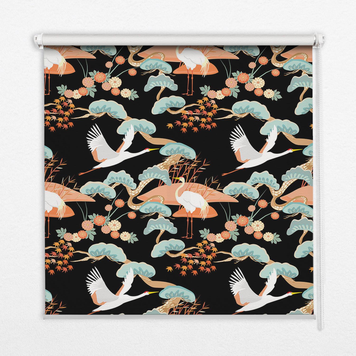 INNENROLLO - Fensterrollo - Rollo - 100x180 cm - Fliegender Reiher - Weiß, Kunststoff (100/180/0.5cm) - TULUP