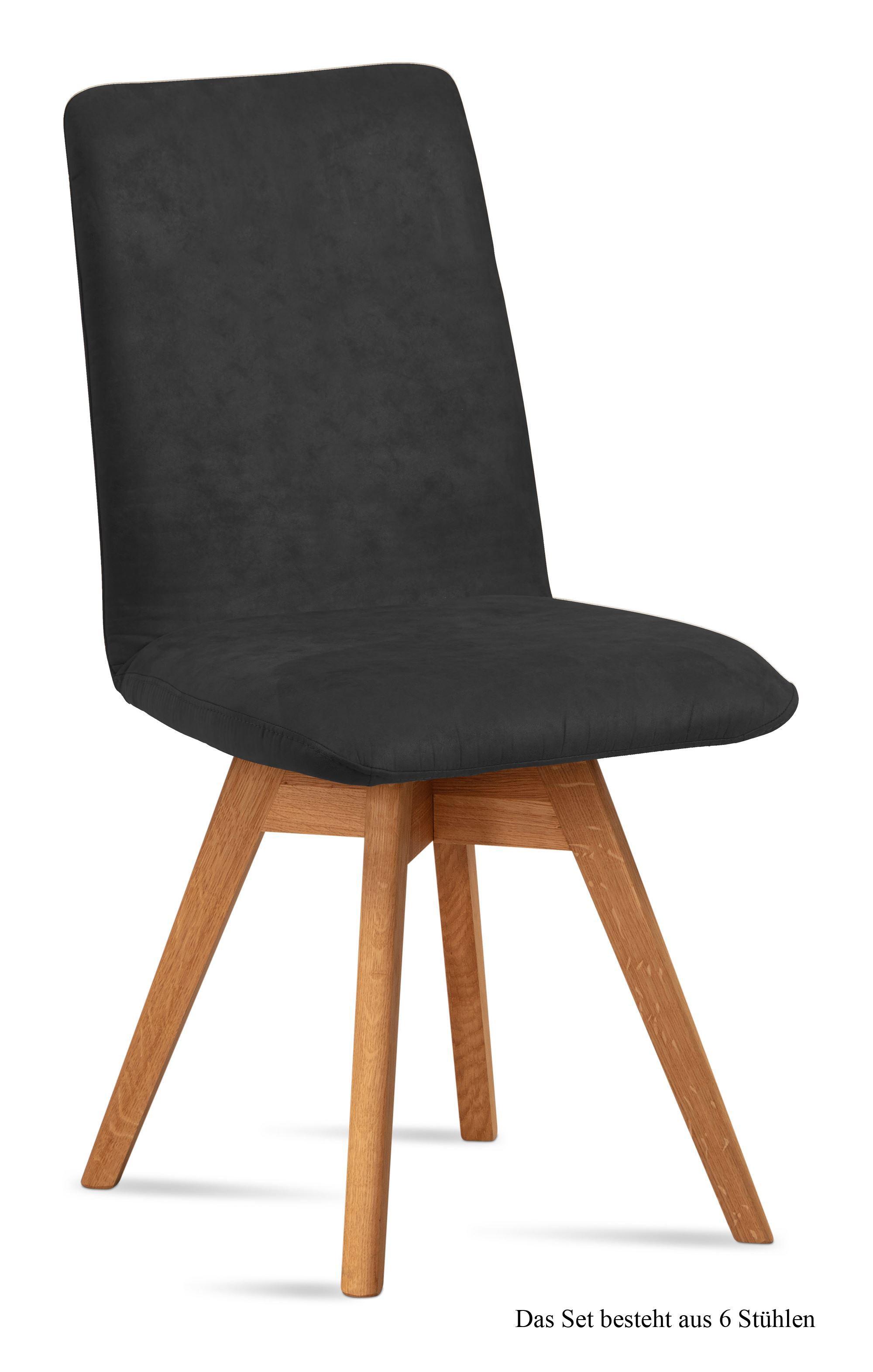 ESSZIMMERSTUHL drehbar (6er-Set) Donni 47x92x60 Eiche geölt/Anthrazit - Eichefarben/Anthrazit, Kunststoff (60/92/47cm) - 58aufmkessel