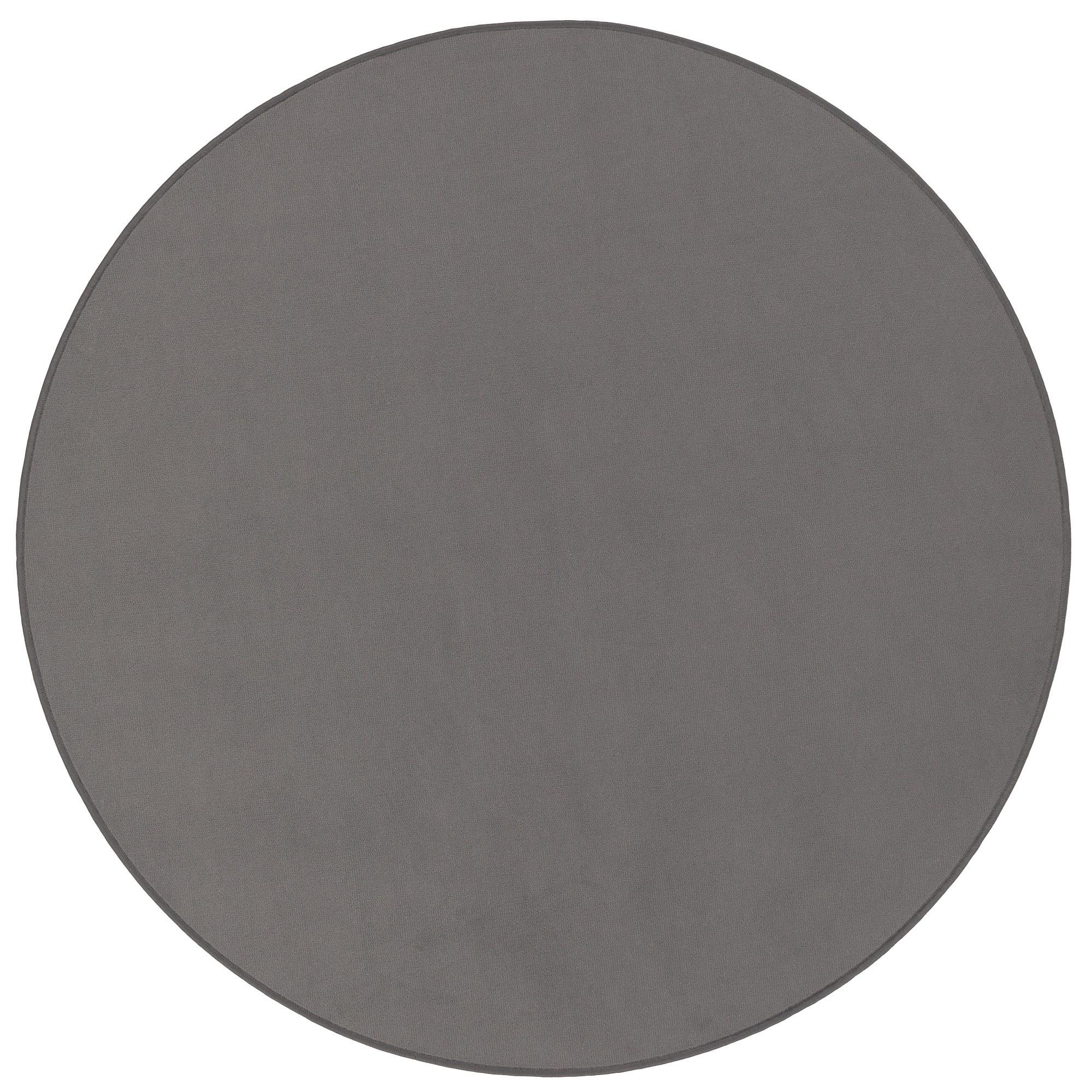 BASIC VELOURS TEPPICH CARLA RUND - Anthrazit, Textil (160/160cm) - Snapstyle