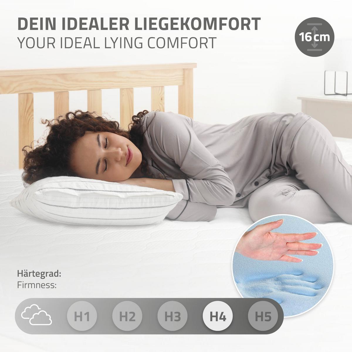 KINDERBETT mit Dach und Matratze 90x200 cm Weiß - Weiß, Holz (90/200cm) - ML-DESIGN
