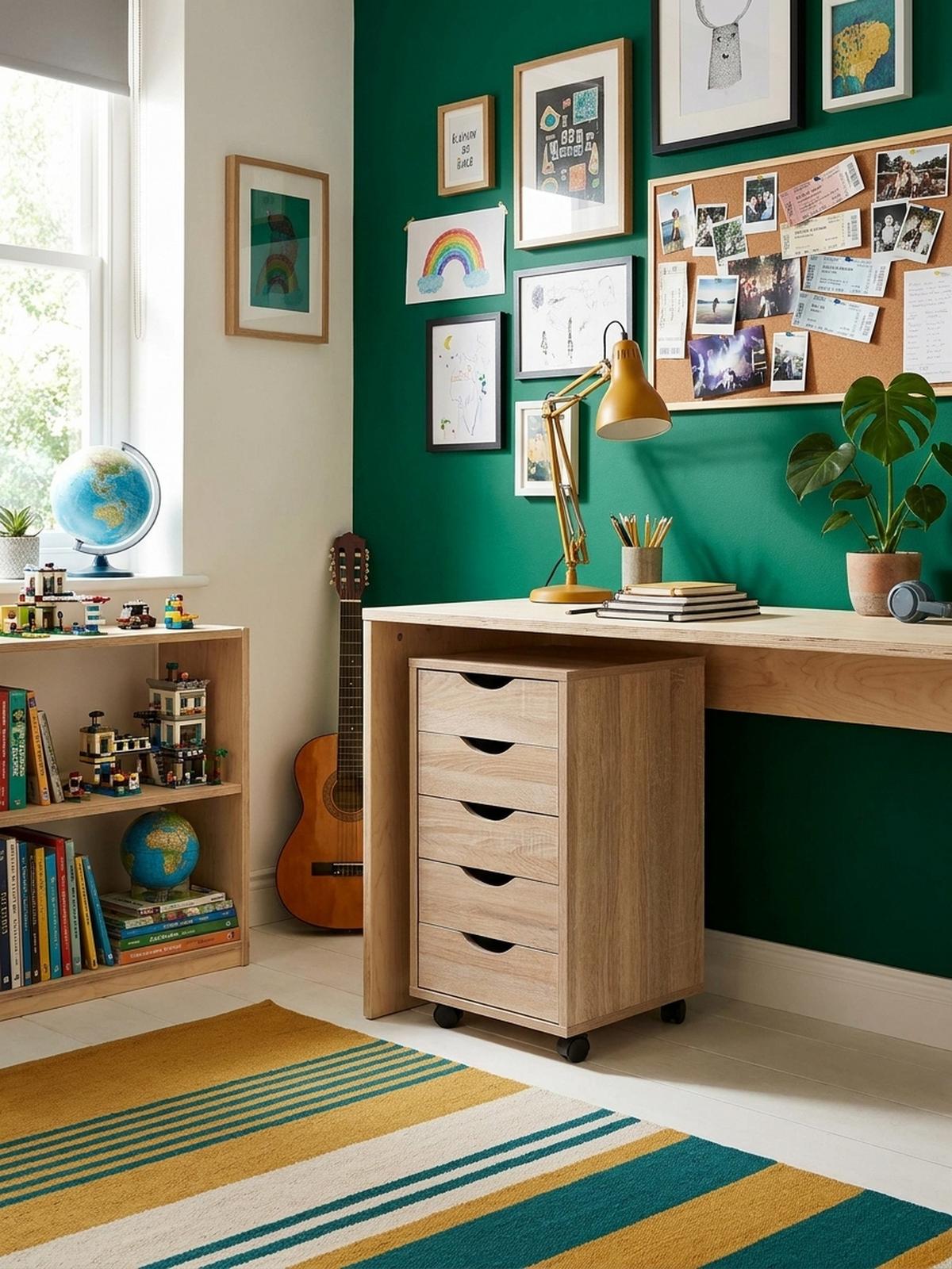 ROLLCONTAINER – MDF-Holz, Sonoma, 5 Schubladen, Rollen, für Büro oder Wohnzimmer - Beige/Schwarz, Holz/Kunststoff (38/64/33cm) - KADIMA DESIGN