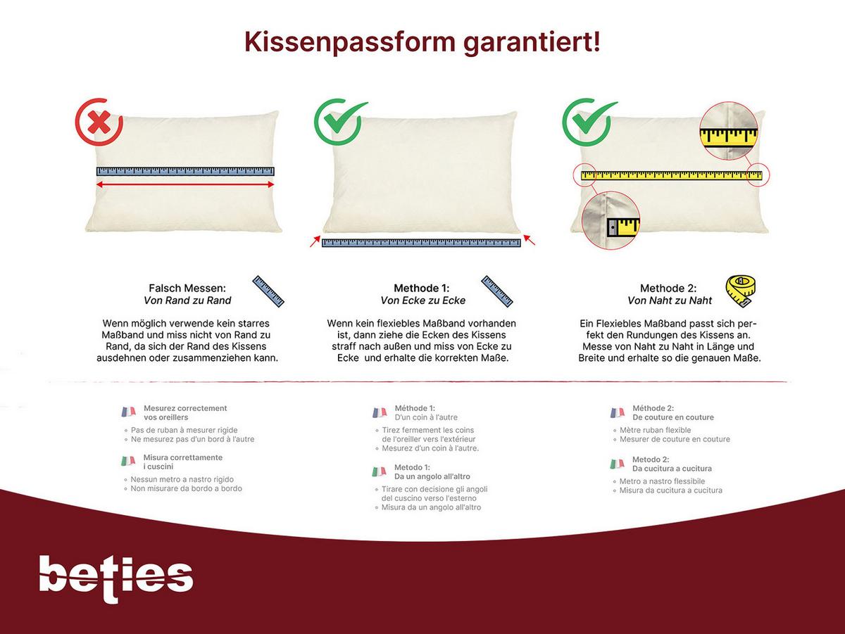 KISSENHÜLLE BasicSoft pur-weiß 100% Baumwoll-Jersey 80/80 cm - Weiß, Textil (80/80cm) - beties Heimtextil