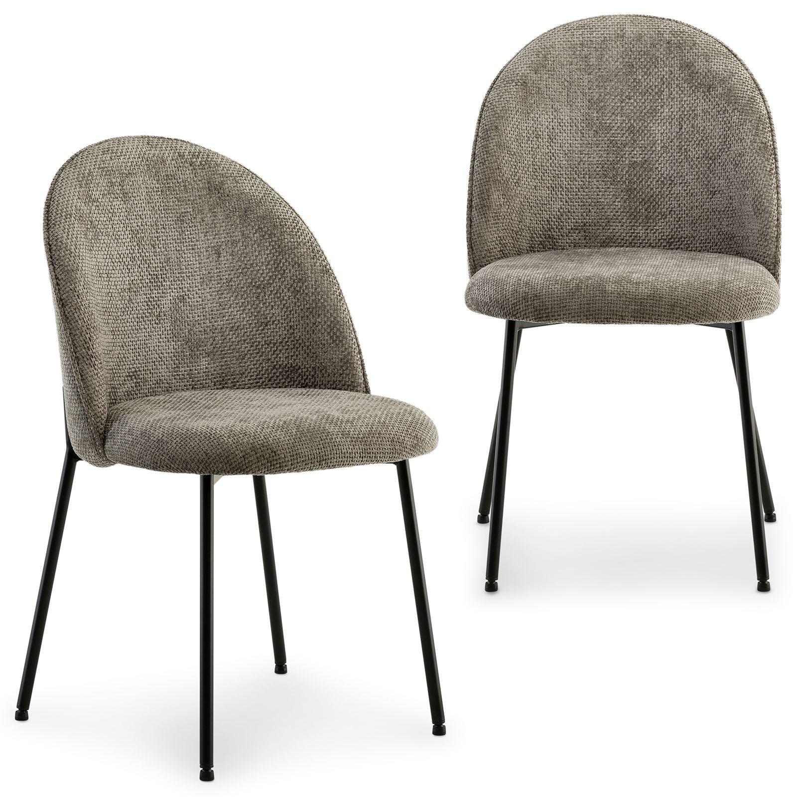 ESSZIMMERSTÜHLE CASSIE 2er-Set grau - Grau, Textil (48/83/53cm) - IDIMEX