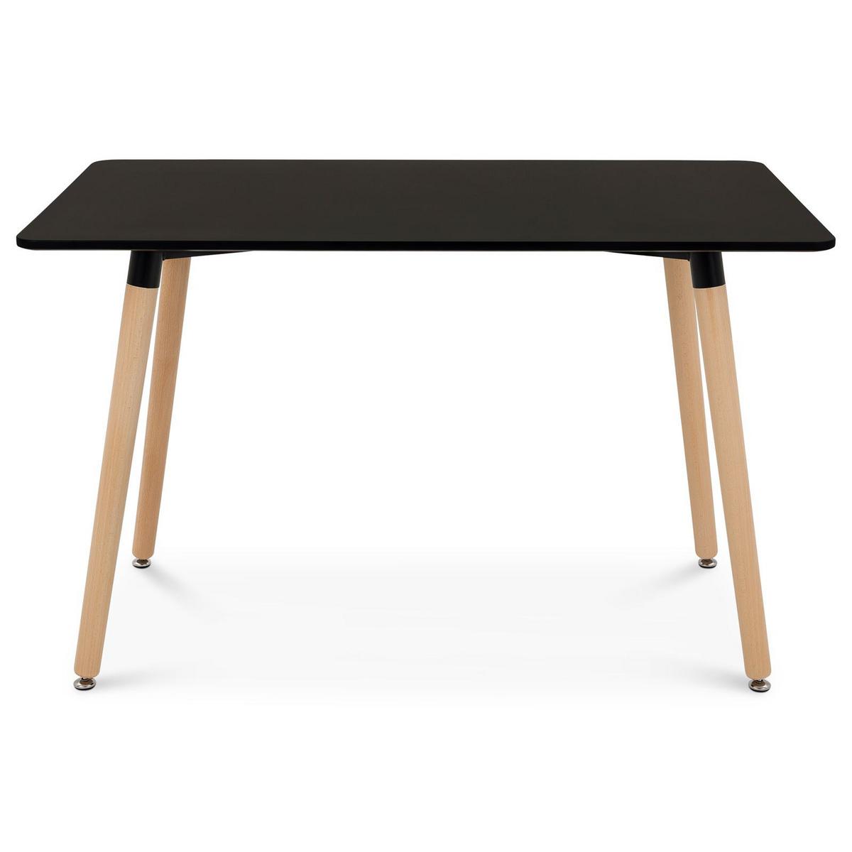 ESSTISCH SHANNON schwarz - Schwarz, Holz/Holzwerkstoff (70/120/75cm) - IDIMEX