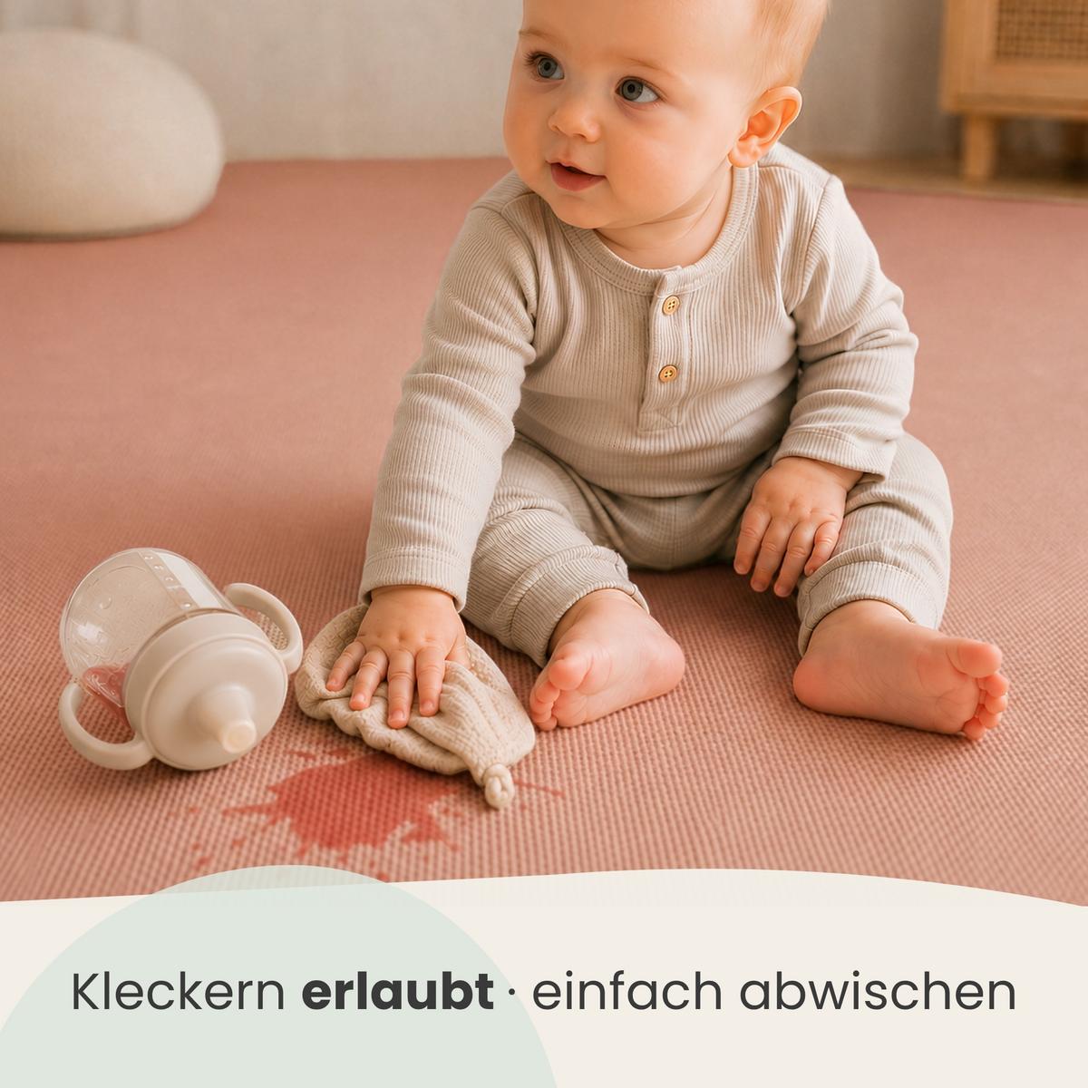 SPIELMATTE ab Null - 90 cm Baby Puzzlematte Rosa - Rosa, Kunststoff (30/30cm) - Littletom