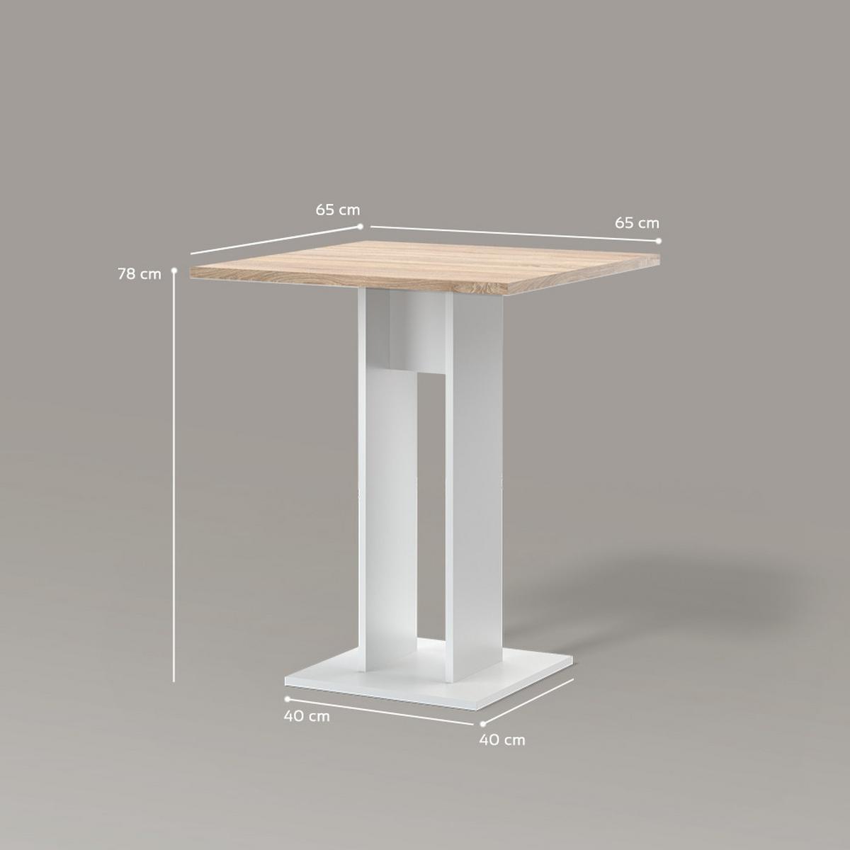 ESSTISCH Regusa Sonoma 65 x 78 cm - Sonoma Eiche, Holzwerkstoff (65/65/78cm) - Livinity®