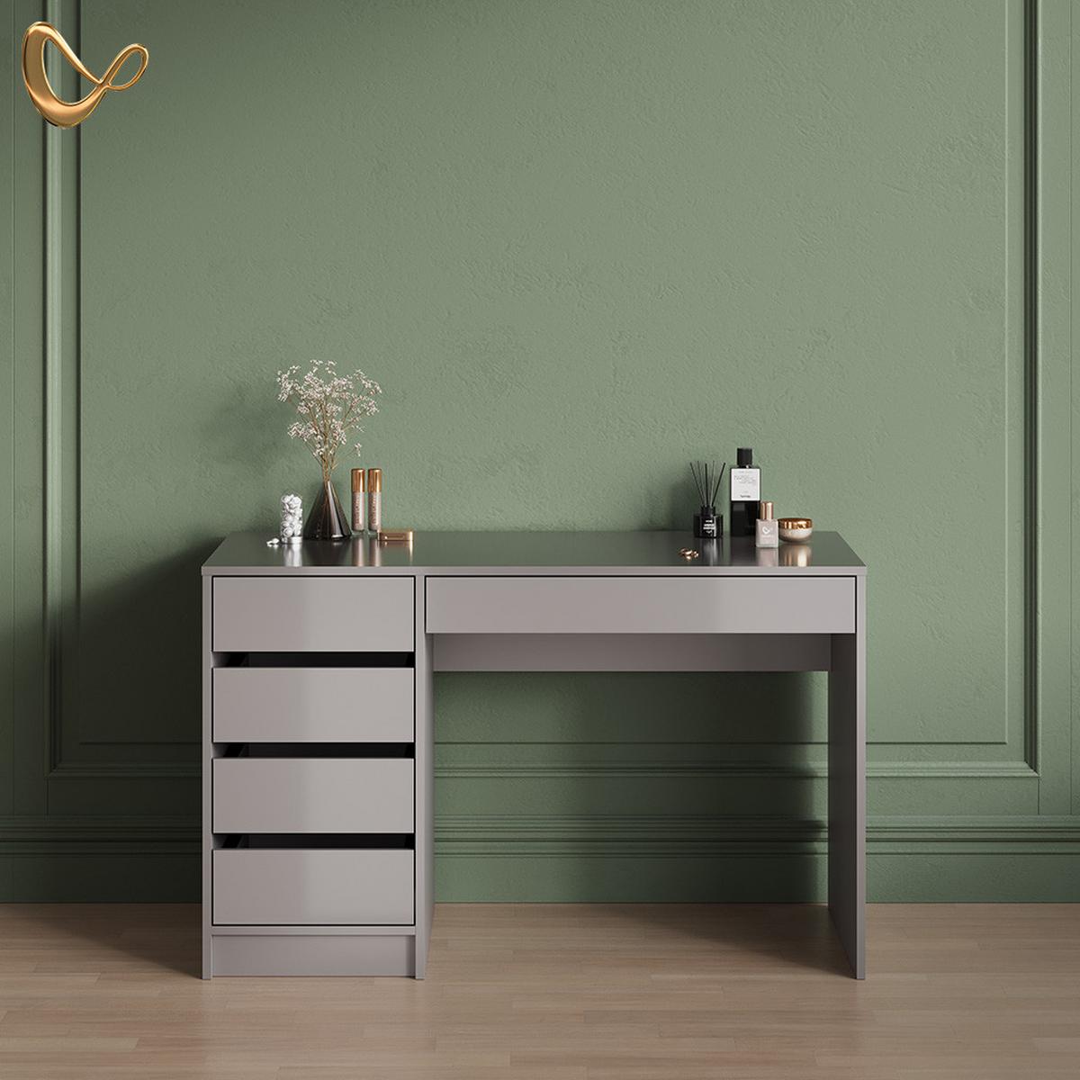 SCHMINKTISCH Imola Grau ohne Spiegel - Grau, Holzwerkstoff (55/120/75cm) - Livinity®