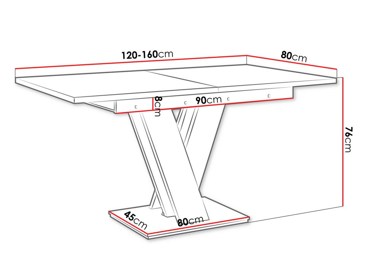 ESSTISCH Masiv - Weiß Hochglanz, Holzwerkstoff (80/120/76cm) - MIRJAN24