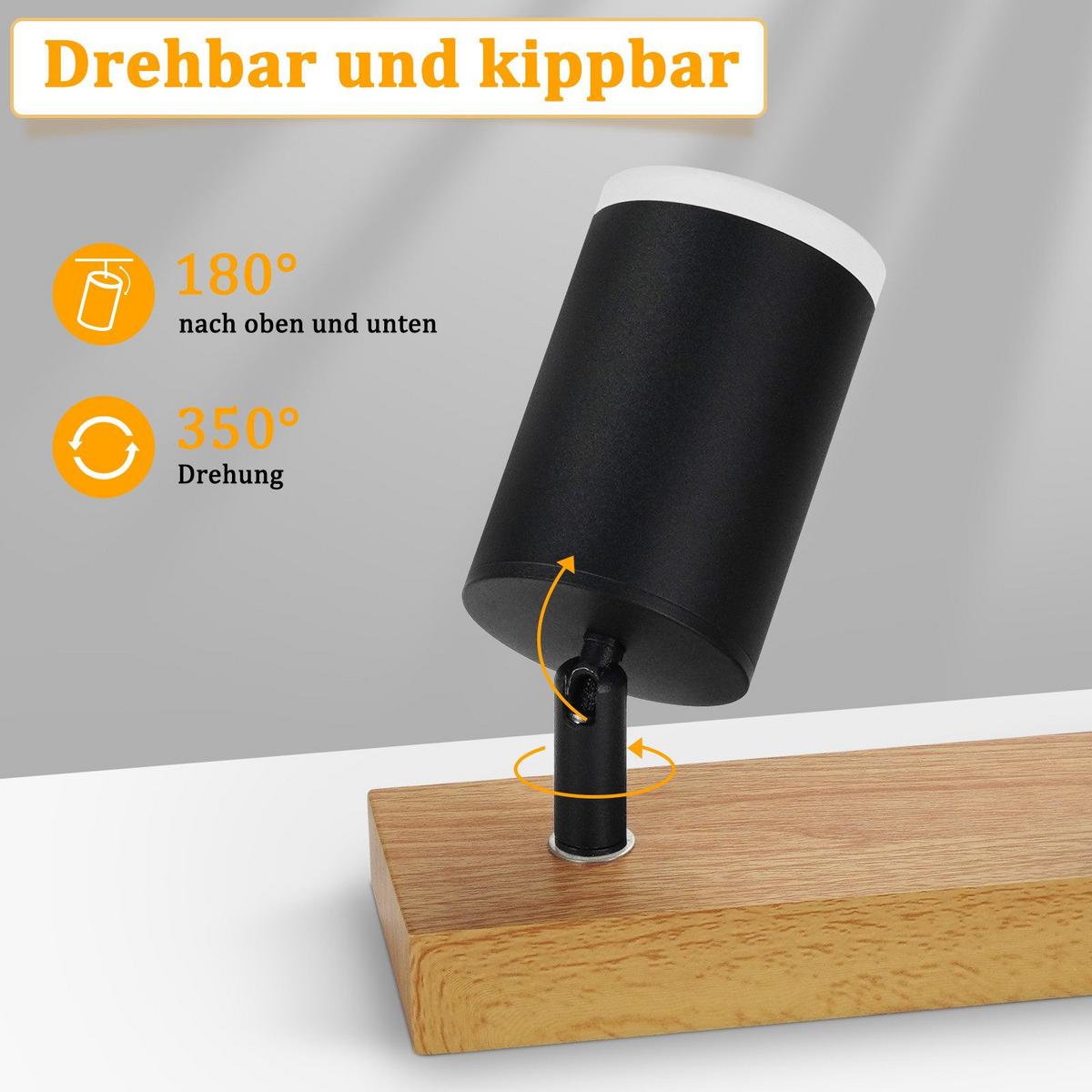 DECKENSTRAHLER Barsinghausen 4-flammig 54/6/15 cm - Schwarz, Metall (54/6/15cm) - Nettlife