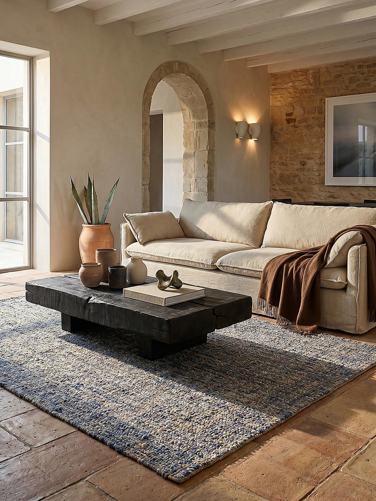 WOLLTEPPICH OTLEY, einfarbig, Blau, 200 x 290 cm - Blau, Textil (290/200cm) - KADIMA DESIGN