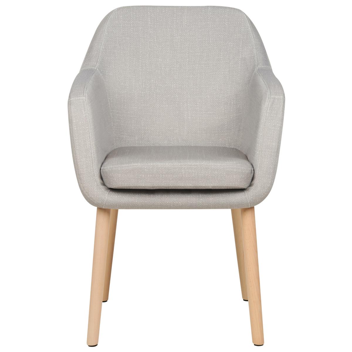 ESSZIMMERSTUHL Samtstoff taupe Yorkville II - Hellbraun/Beige, Textil (56/82/46cm) - Beliani