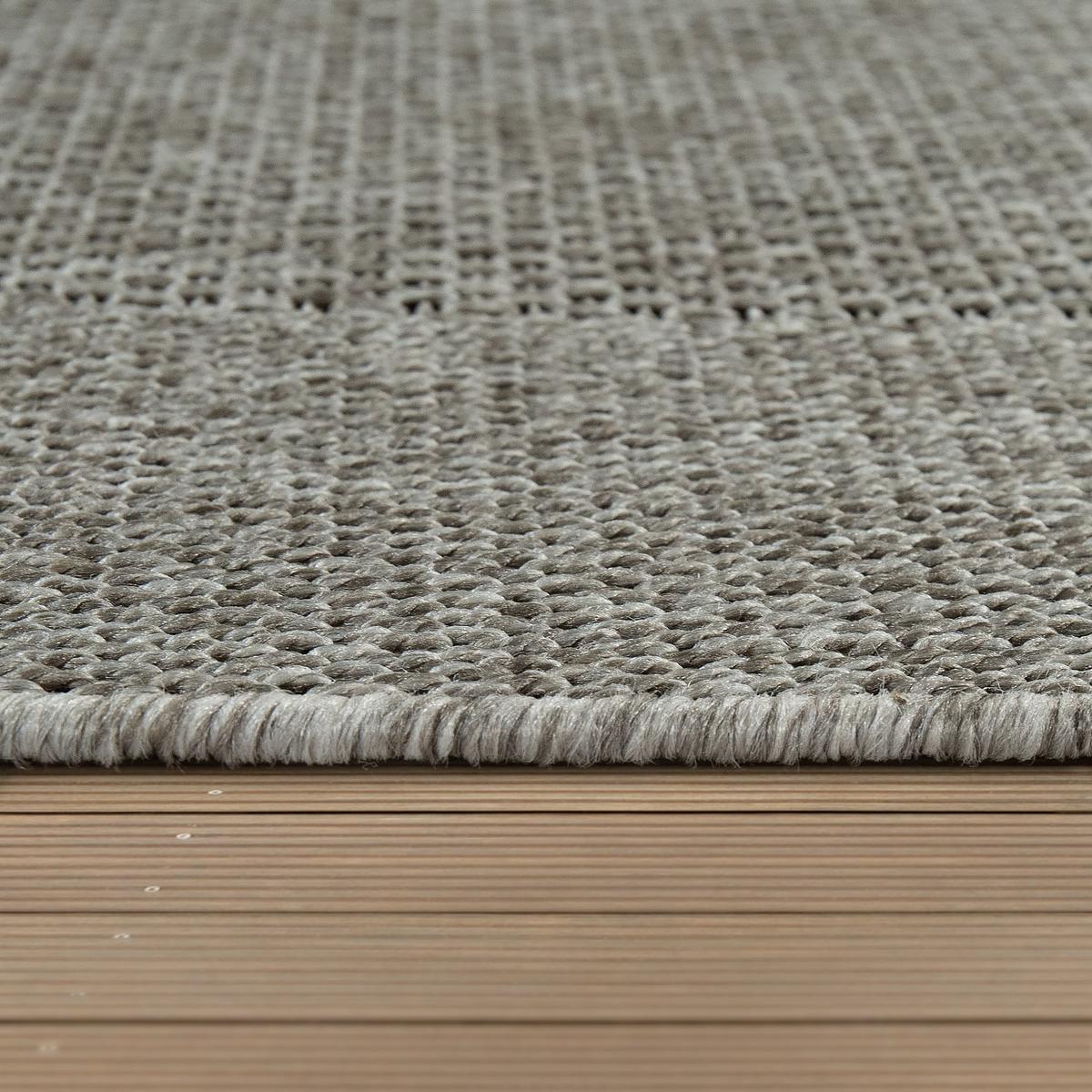 FLACHWEBTEPPICH, mit Bordüre, Grau, 120 x 170 cm - Grau, Textil (170/120cm) - KADIMA DESIGN