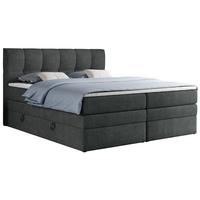 BOXSPRINGBETT ALVIN KING 160/200 Dunkelgrau Struktur - H4 - Dunkelgrau, Holz/Textil (160/200cm) - MKS