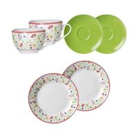 KAFFEESERVICE Shanti Doppio bunt 6-tlg. - Multicolor, Keramik (2/2/2cm) - Ritzenhoff Breker