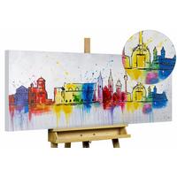 ACRYLBILD HANDGEMALT 120/60 cm - Multicolor/Grau, Holz/Textil (120/60cm) - KUNSTLOFT