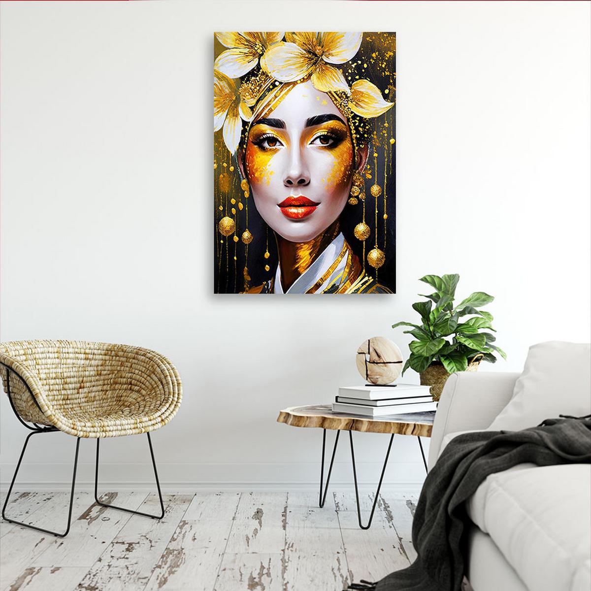 LEINWANDBILD Menschen & Charaktere 40x60cm - Goldfarben, Textil (40/60cm) - Feeby